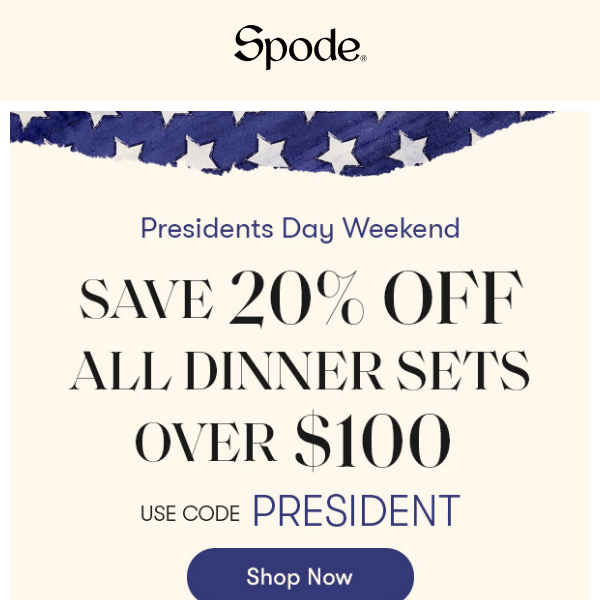 Save 20% Off All Dinner Sets Over $100