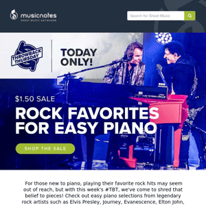 $1.50 Rock Favorites for Easy Piano 🎸
