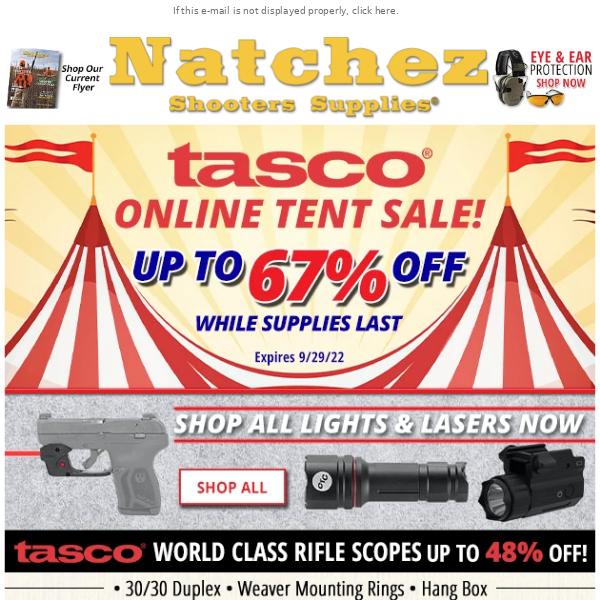 Tasco Online Tent Sale • Up to 67% Off