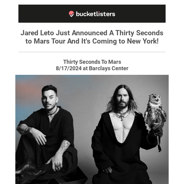 Jared Leto's Thirty Seconds to Mars Tour is Coming to NYC