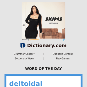 deltoidal | Word of the Day