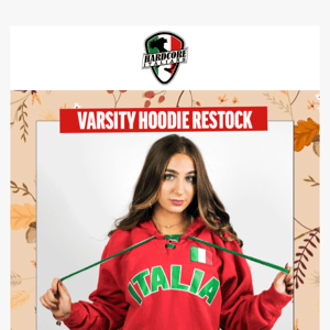 Italian Varsity Hoodies Are Back!