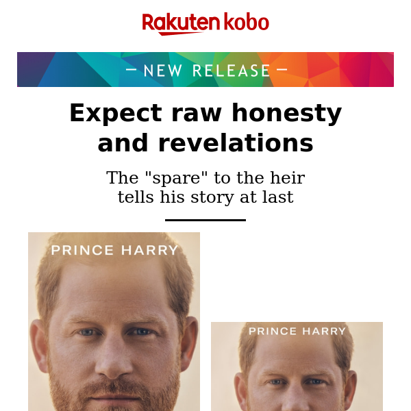 The wait is over: Prince Harry's memoir, Spare, is here - Kobo