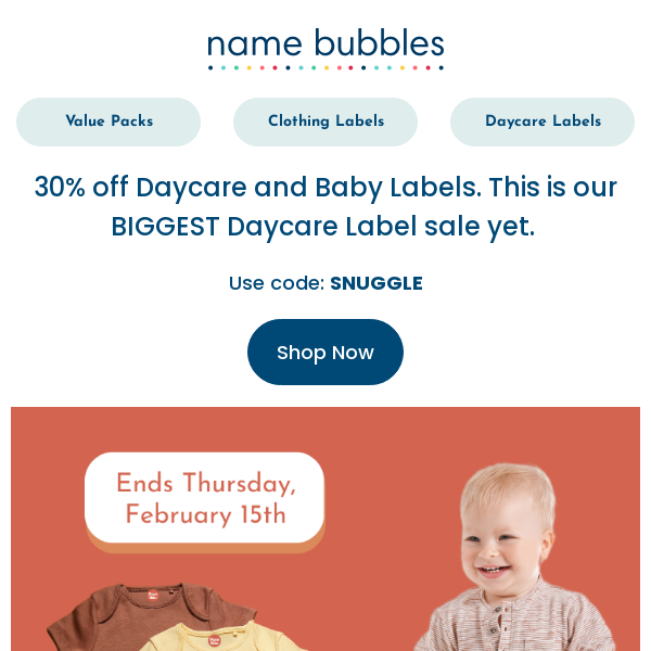 30% off Daycare and Baby Labels right now 😍