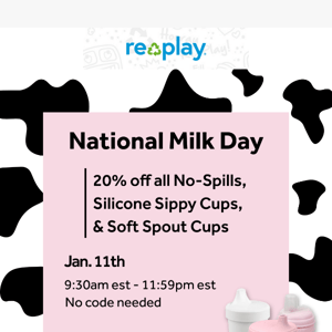 20% off cups for National Milk Day! 🥤