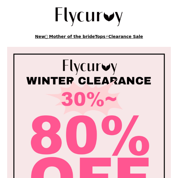 FlyCurvy, Warehouse Clearance Event! Up to 80% OFF ⚡️