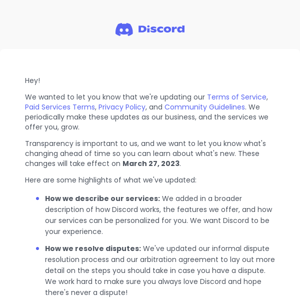 Updates to Discord’s Policies