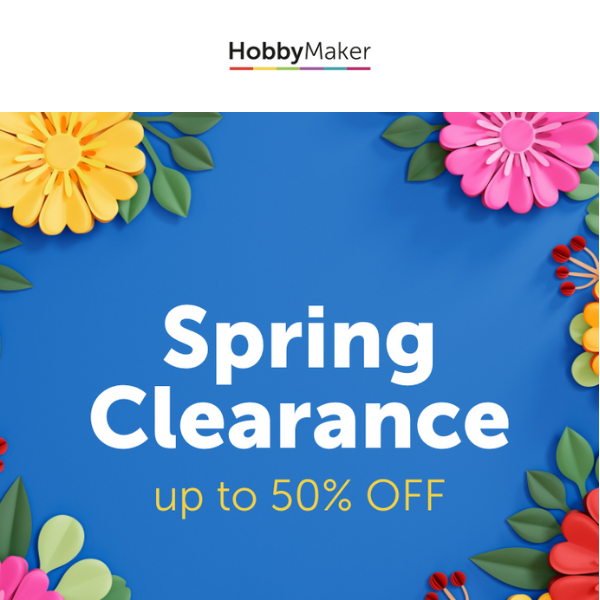 Spring Clearance: up to 50% off 🐰🌻