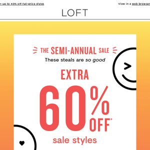 Ooh! Extra 60% off sale!