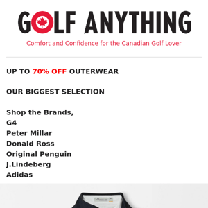 UP TO 70%  Outerwear G4, PETER MILLAR , DONALD ROSS, ORIGINAL PENGUIN