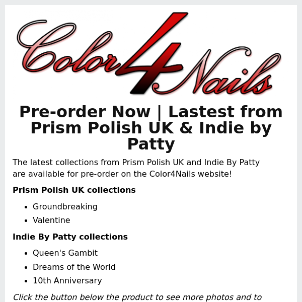 The latest from Prism Polish UK & Indie by Patty is now available to pre-order!