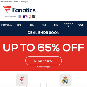 LAST DAY | Up To 65% Off Champions League