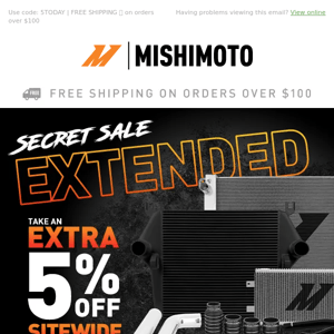 🤩 SALE EXTENDED - Take an extra 5% off sitewide!