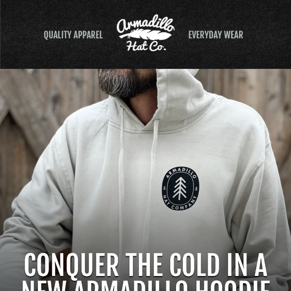 Conquer the Cold in a New Armadillo Hoodie