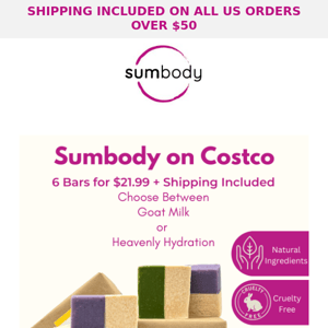 Get Sudsy with Sumbody 🚿 Now on Costco