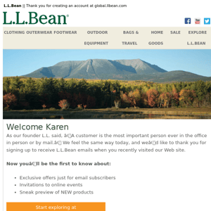 Welcome to L.L.Bean!