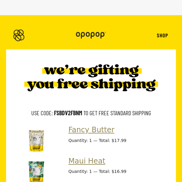 Free Shipping is waiting inside for you...