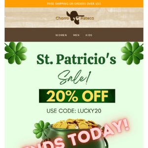 Hurry! St. Patrick's Day Sale Ends at Midnight!