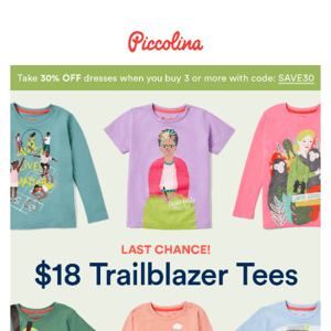 Last Day: $18 & Under Trailblazer Tees