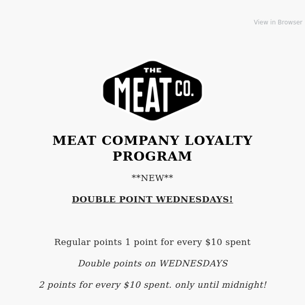 Meat Co. Loyalty Program