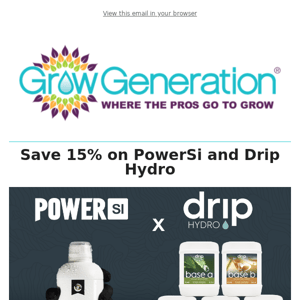 Don't Miss 15% Off Drip Hydro & PowerSi