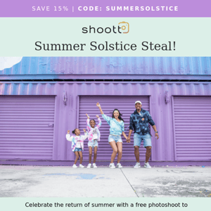 Celebrate summer solstice with a free photoshoot 🌞 💗