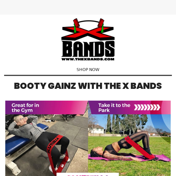 Booty gainz made easy with The X Bands! 🍑