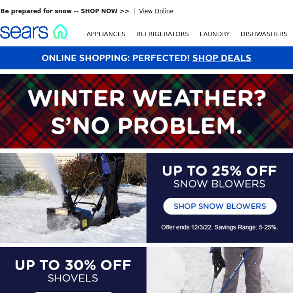 There's Snow Time Like the Present to Save Up to 25% on Select Snowblowers