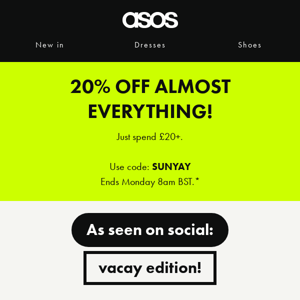 20% off almost everything! 🙏