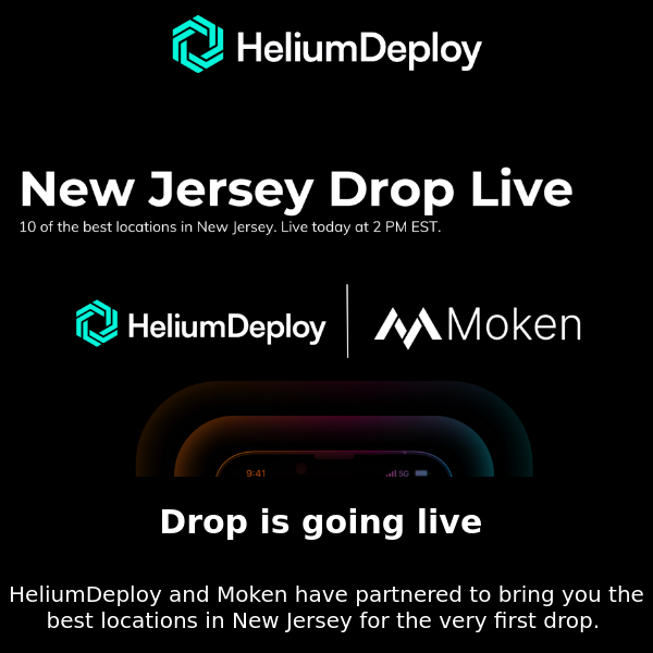 📦 Helium Drop is live 