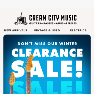 Only one day left! Save 20% on great guitar gear.