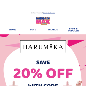 EXTRA 20% Off Harumika Fashionista Sets! 👗