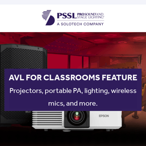 AVL for Education: Gear from Epson, Shure, QSC, and more