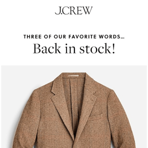 Psst, The Kenmare blazer in wool herringbone is back in stock...