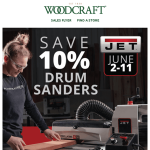 JET® Drum Sanders Now On Sale—Save 10%