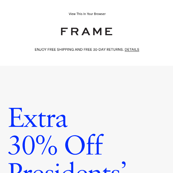 PRESIDENTS' DAY SALE STARTS NOW