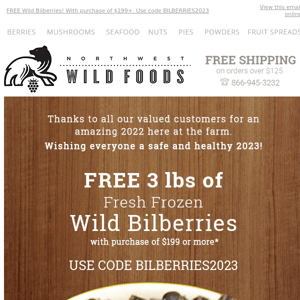 Get 3lbs. of Wild Bilberries FREE!
