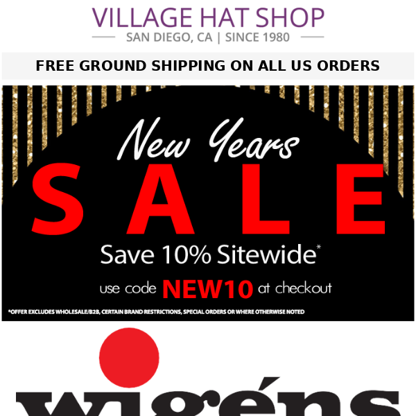 New Wigens Caps Available Now | EXTENDED 10% Off Sitewide New Years Sale Ends Soon