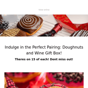 Indulge in the Perfect Pairing: Doughnuts and Wine Gift Box!