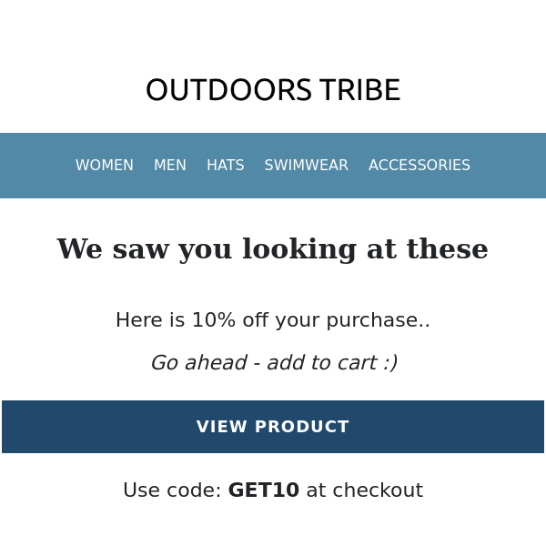 How does 10% off sound? - Outdoors Tribe