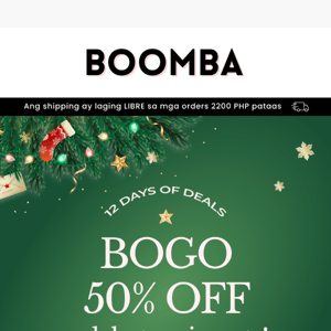🎁 On the 7th Day of Holiday Deals, BOOMBA Has For You..🎁.