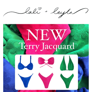 NEW COLLECTION ❤️ JACQUARD TERRY Just Dropped In 3 Stunning Colors