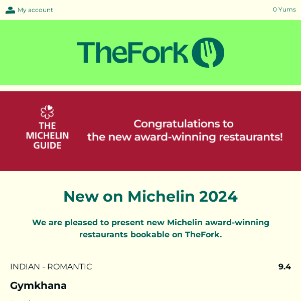 The new MICHELIN 2024 award winners are...
