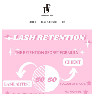 Retention outcome is 50% Lash Tech & 50% Client 👀