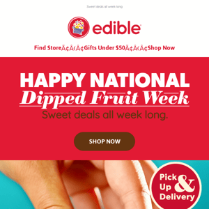 20% off for National Dipped Fruit Week