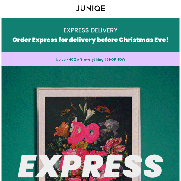 Running late? Choose express delivery! 🎁