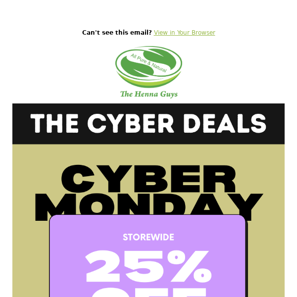 Cyber Monday Sale Starts Now: 25% off Sitewide