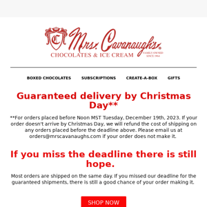 Get Guaranteed Delivery by Christmas, Check out the details inside!