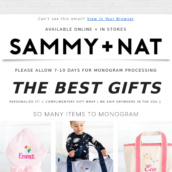 January Baby + Birthday Gifts: Monograms! 🌟