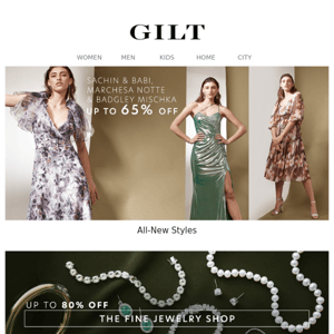 Sachin & Babi, Marchesa Notte & Badgley Mischka Up to 65% Off